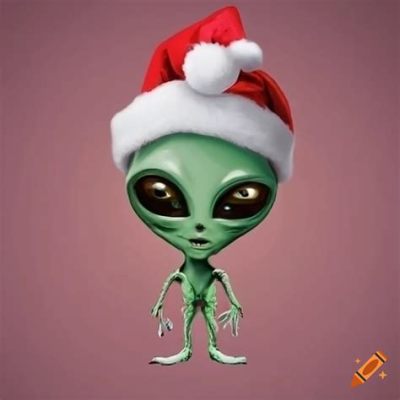 クリスマス 壁紙 かわいい ～そして、なぜか宇宙人がサンタ帽をかぶっている～